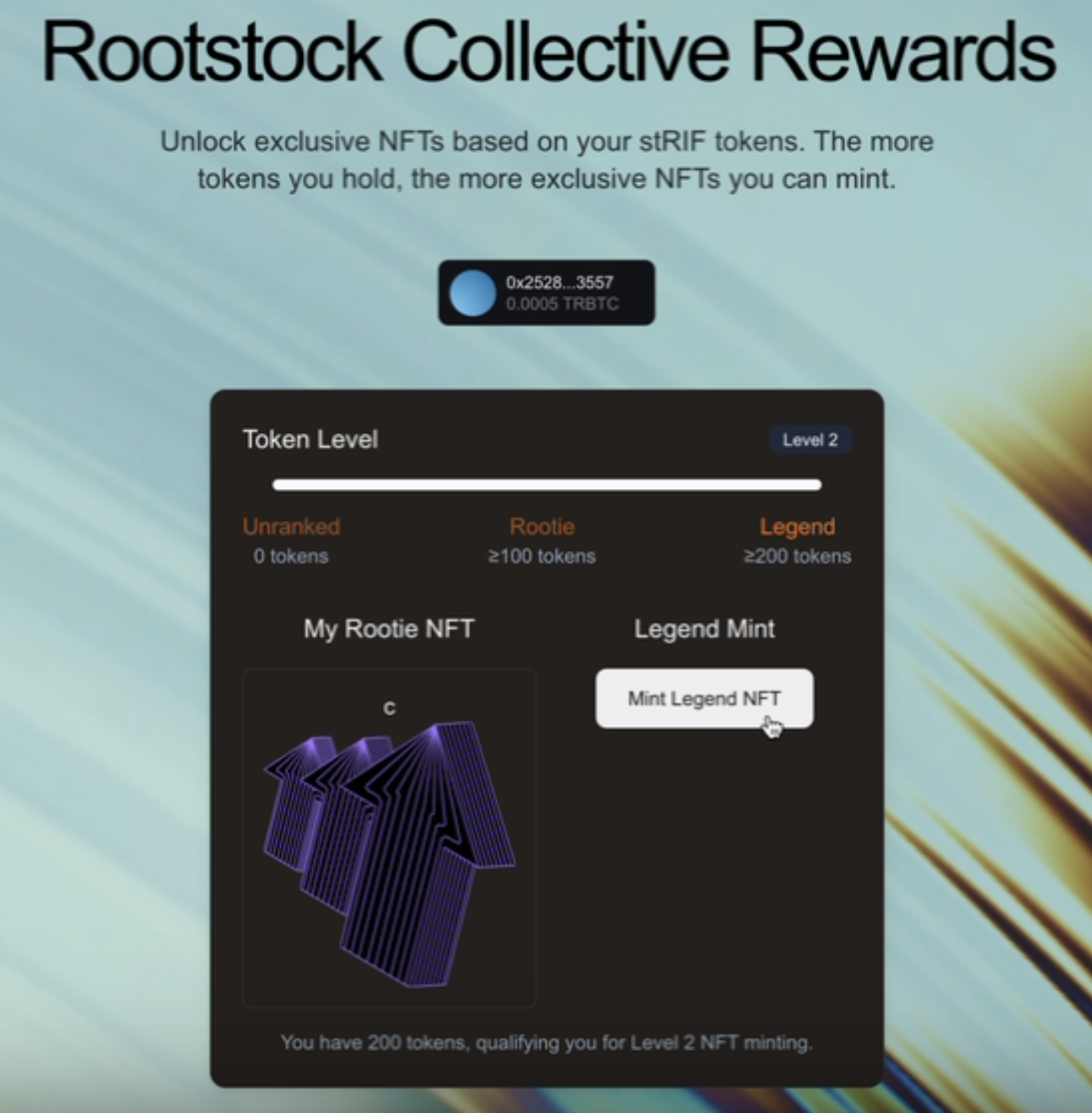 RootstockCollective - Mint Legend NFT